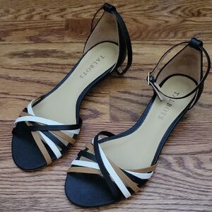 Talbots Black and Tan Elegant Sandals